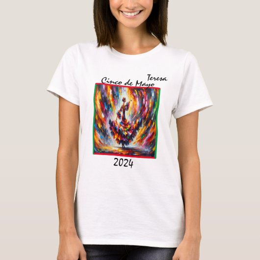 T-shirt Cinco de Mayo 2024 Danseuse de flamenco femmes (Devant)