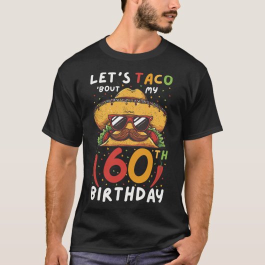 T-shirt Cinco De Mayo 60e Anniversaire Taco Age 60 Bi Mexi (Devant)