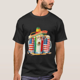 T-shirt Cinco De Mayo Bière Mexicaine Drapeau Américain Pa