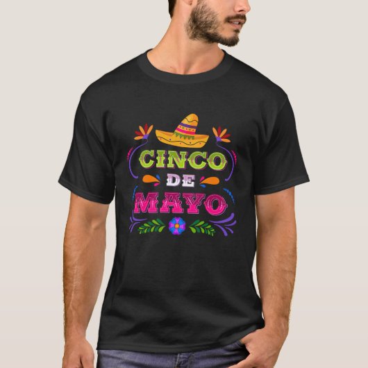 T-shirt Cinco De Mayo Burritos Mexico Tacos and Avocado (Devant)