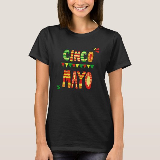 T-shirt Cinco De Mayo Burritos Mexico Tacos and Avocado 4 (Devant)