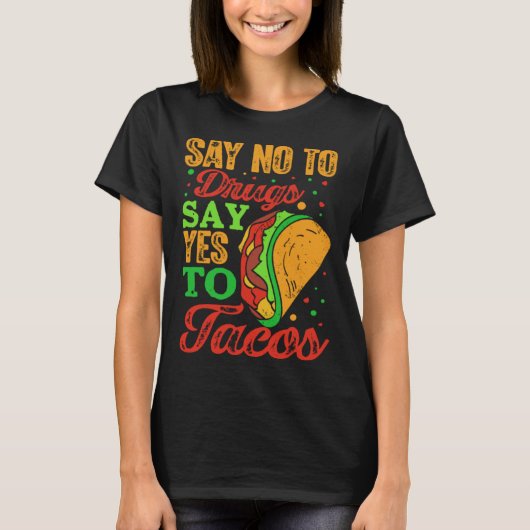 T-shirt Cinco De Mayo Burritos Mexico Tacos and Avocado 48 (Devant)