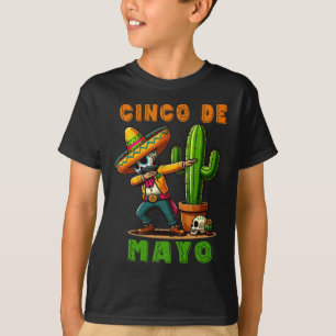 T-shirt Cinco De Mayo Cactus Mexicain Poncho Sombrero Casq