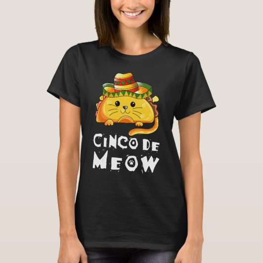 T-shirt Cinco De Mayo Cat Tacos (Devant)