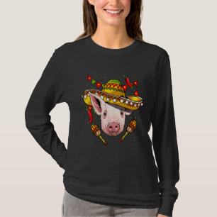 T-shirt Cinco De Mayo Cochon Mexicain Sombrero Cochon