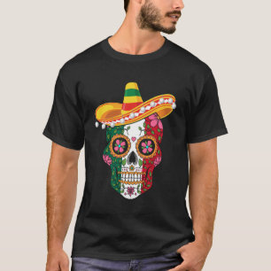 T-shirt Cinco De Mayo Crâne mexicain de sucre - Love Mexiq