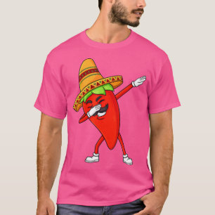 T-shirt Cinco De Mayo Dabbing Hot Jalapeno Poivre Drôle Bo