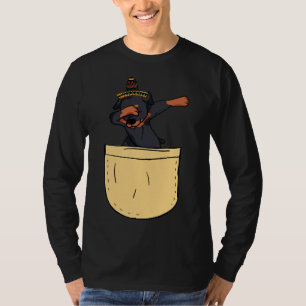 T-shirt Cinco De Mayo Dabbing Rottweiler Sombrero Pocket