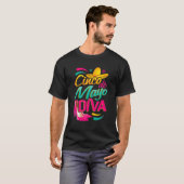 T-shirt Cinco De Mayo Diva Avec Sombrero Mexicain Et Fus (Devant entier)
