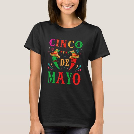 T-shirt Cinco De Mayo Fiesta Mexicaine (Devant)