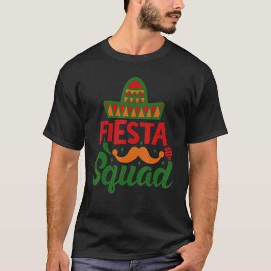 T-shirt Cinco De Mayo Fiesta Squad Mexican Party Cinco De (Devant)