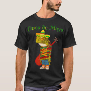 T-shirt Cinco De Mayo Frog Jouer Banjo Guitare Cute