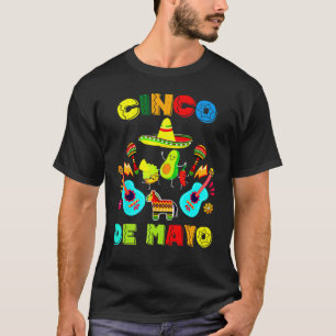T-shirt Cinco De Mayo Hommes Femmes Enfants Mexicain Fiest