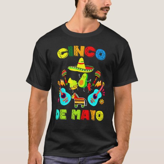 T-shirt Cinco De Mayo Hommes Femmes Enfants Mexicain Fiest (Devant)