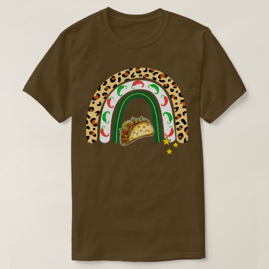 T-shirt Cinco De Mayo Leopard Rainbow (Design devant)