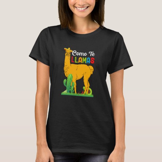 T-shirt Cinco de Mayo love llama squad celebrate fiesta (Devant)