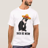 Cinco De Mayo Meow Tuxedo Cat Sombrero Mexicain Fi