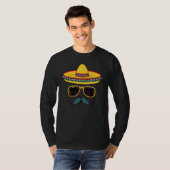 T-shirt Cinco De Mayo Mexican Sombrero Face Sunglasses 3 (Devant entier)