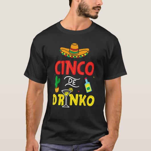 T-shirt Cinco De Mayo Mexican Sombrero Fiesta Party Men Wo (Devant)
