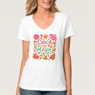 T-shirt Cinco De Mayo | Motif floral bohème Cinco de Mayo