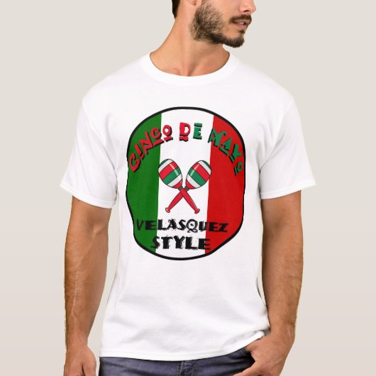 T-shirt Cinco De Mayo - style de Velasquez (Devant)