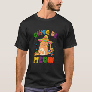 T-shirt Cinco De Mayos Cat Cinco De Meows Cute Sombrero Me