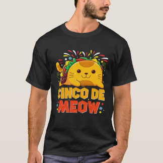 T-shirt Cinco De Meo  Mexican Cat Cinco De Mayo Costume Ta