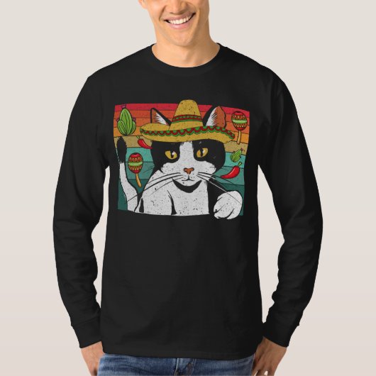 T-shirt Cinco de Meow Cat Mexico Pride Mexican Cinco De M (Devant)