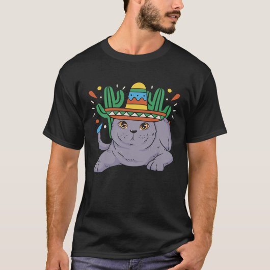 T-shirt Cinco de Meow Cat Mexico Pride Mexican Cinco De M (Devant)