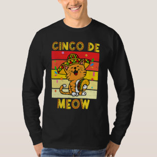 T-shirt Cinco De Meow Cat Sombrero Cinco De Mayo F Mexique