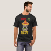 T-shirt Cinco De Meow  Chat Mangeant un Tacos Jeu Cinco De (Devant entier)