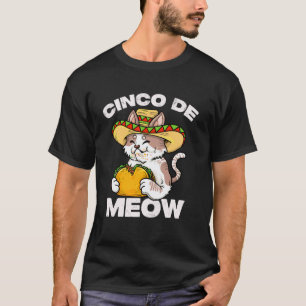 T-shirt Cinco De Meow Cinco De Mayo Amoureux des Chats Mex