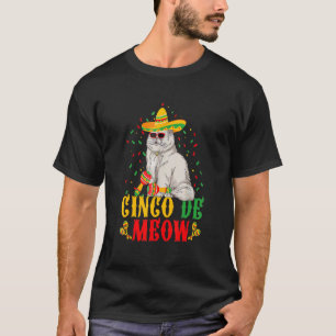 T-shirt Cinco De Meow Cinco De Mayo Cat Sombrero Mexican F