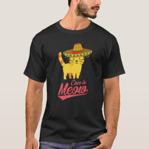 T-shirt Cinco De Meow Cinco De Mayo Chapeau De Chat Mexic
