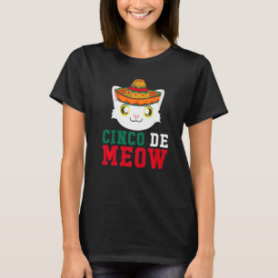 T-shirt Cinco De Meow Sombrero Cat Cinco De Mayo May Fift