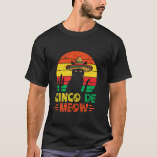 T-shirt Cinco De Meow Sombrero Chat Atmosphère Festive