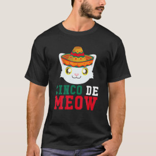 T-shirt Cinco De Meow Sombrero Chat Cinco De Mayo Mai Cinq