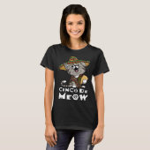 T-shirt Cinco De Meow with Smiling Cat Taco and Sombrero (Devant entier)