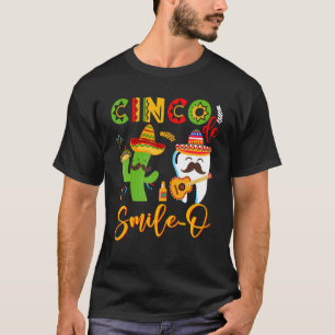 T-shirt Cinco De Smile O Funny Guitare Tooth Catus Tacos M