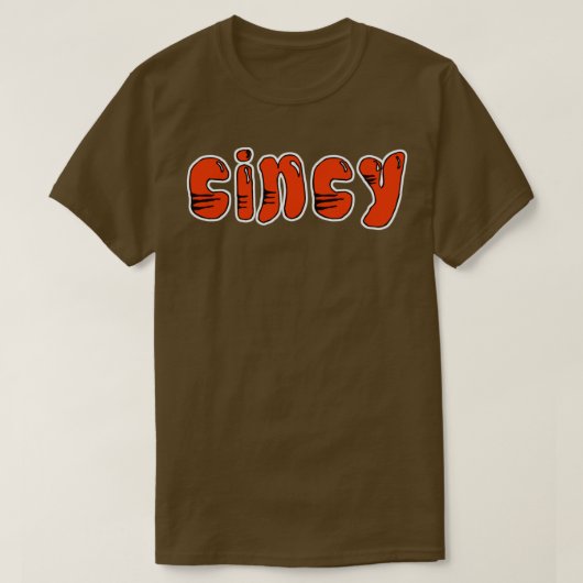 T-shirt Cincy a des rayures (Design devant)