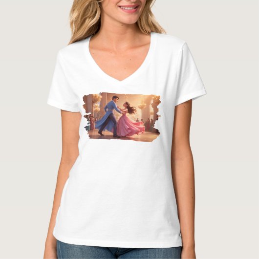 T-shirt Cinderella and Prince Dancing – Enchanted Ballroom (Devant)
