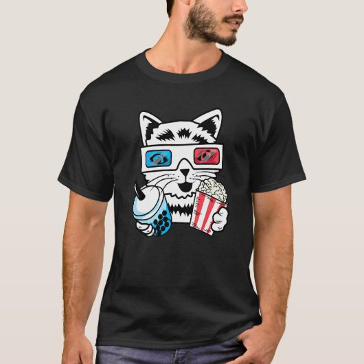 T-shirt Cinéma félin cinéphile (Devant)