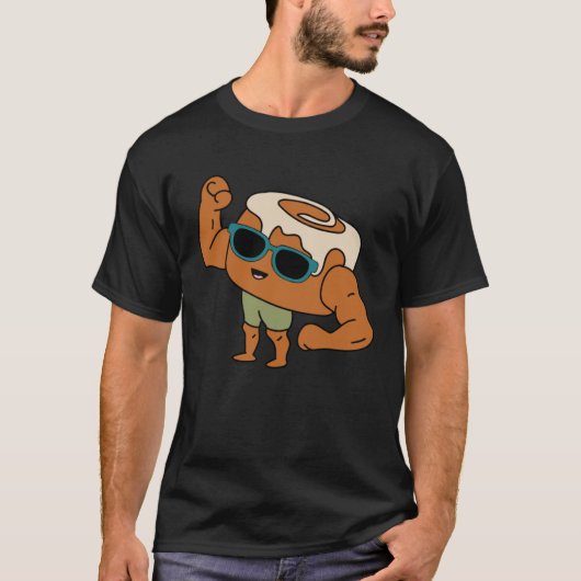 T-shirt Cinnamon Roll Gym Bodybuilding Workout Fitness (Devant)