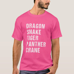 T-shirt Cinq animaux Kung Fu