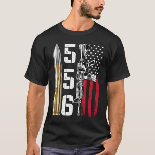 T-shirt Cinq Cinq Six Pour Hommes Armes Ammo Range 5 56mm