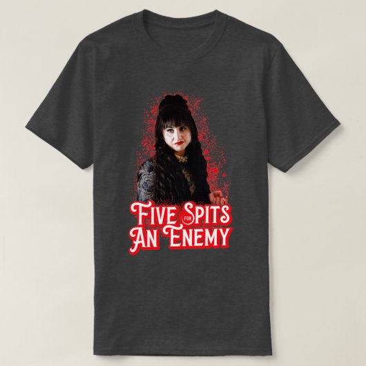 T-shirt cinq cris pour un ennemi (Design devant)