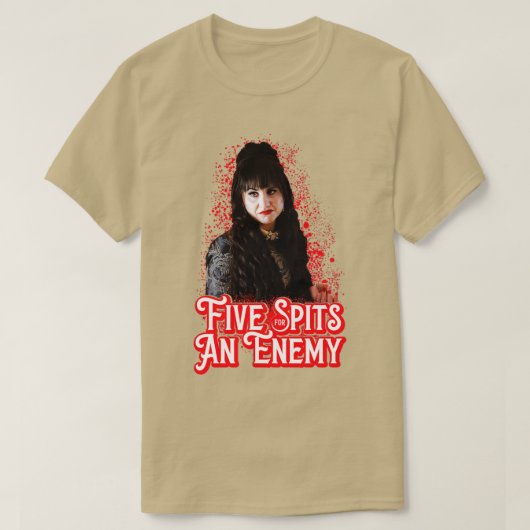 T-shirt cinq cris pour un ennemi 1 (Design devant)