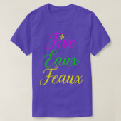 T-shirt Cinq Eaux Feaux NOLA Violet vert et jaune or (Design devant)