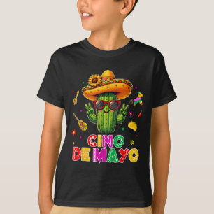 T-shirt Cinq mai mexicain cactus drôle allons fiestaCinc