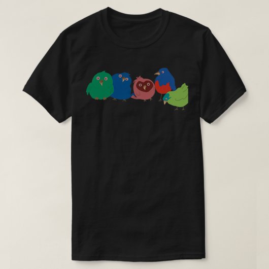 T-shirt Cinq oiseaux (Design devant)